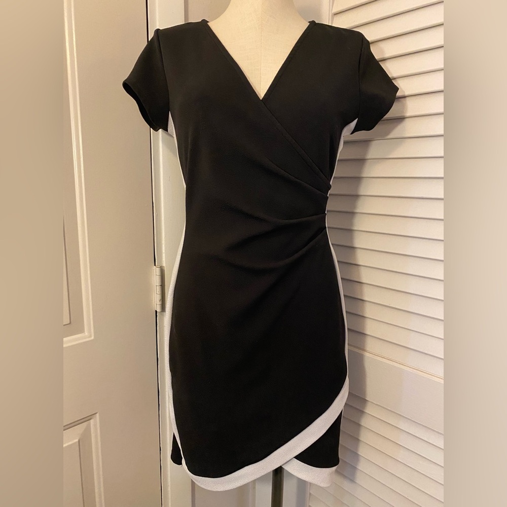 Almost Famous Black and White Mini Dress- Size XL